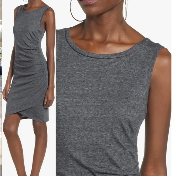 Leith Ruched Bodycon Tank Dress - Picture 2 of 8